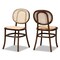 Baxton Studio Garold Mid-Century Brown Woven Rattan and Walnut Brown Wood 2-Piece Cane Dining Chair Set PR 195-2PC-12387-ZORO - alternate 7
